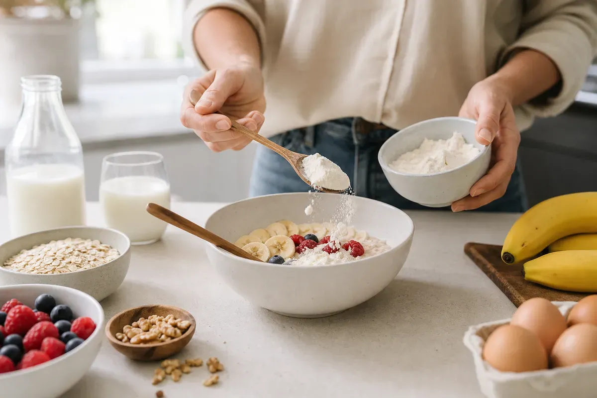 Préparation culinaire avec des ingrédients frais