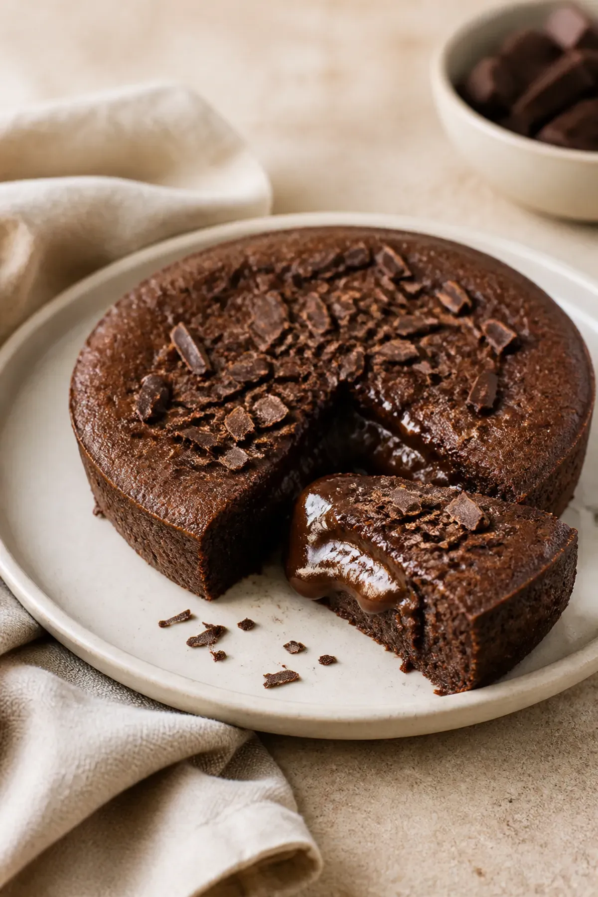 Gâteau protéiné au chocolat préparé avec de la whey chocolat — utilisation en pâtisserie