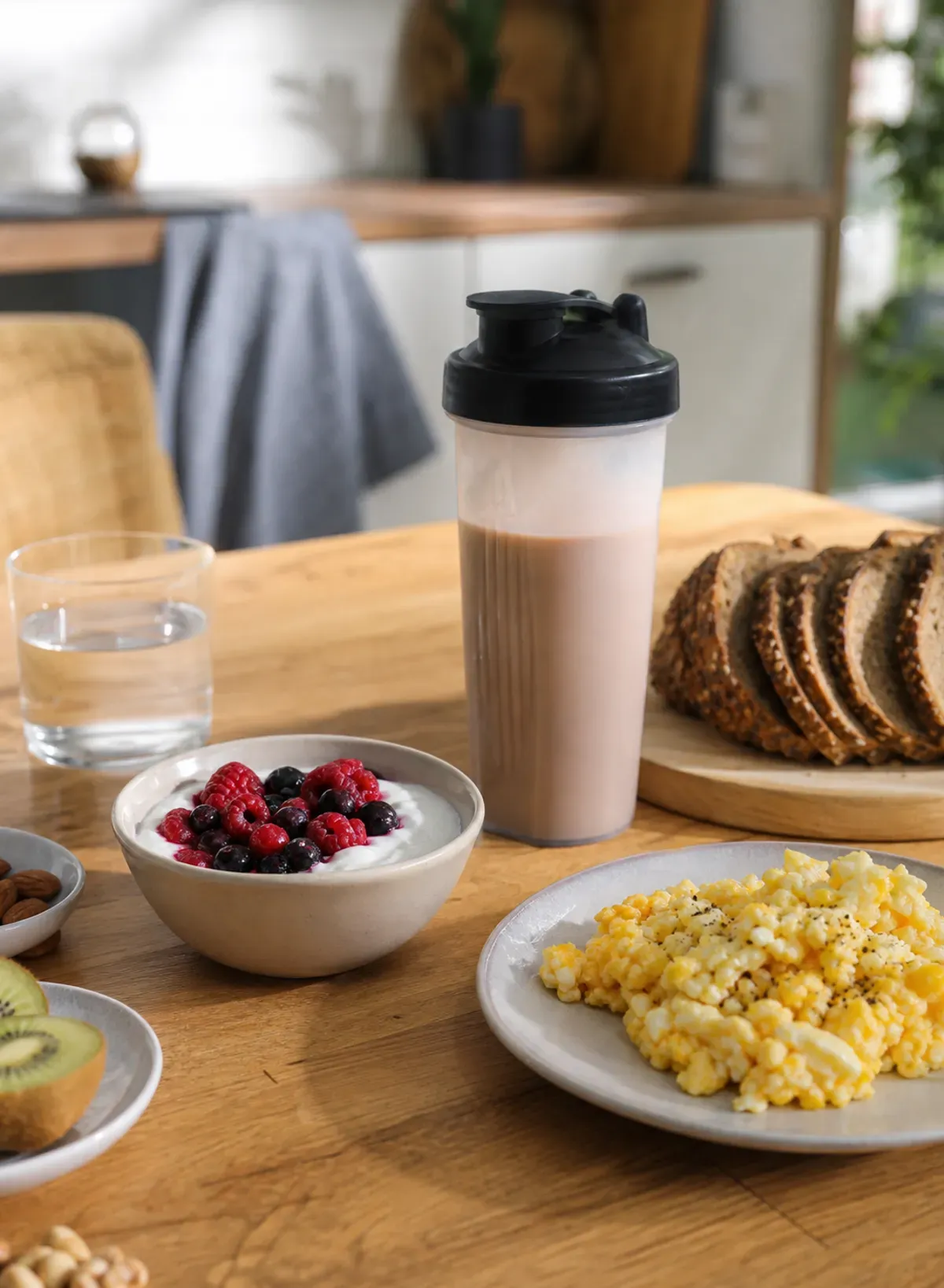 Petit-déjeuner complet et équilibré