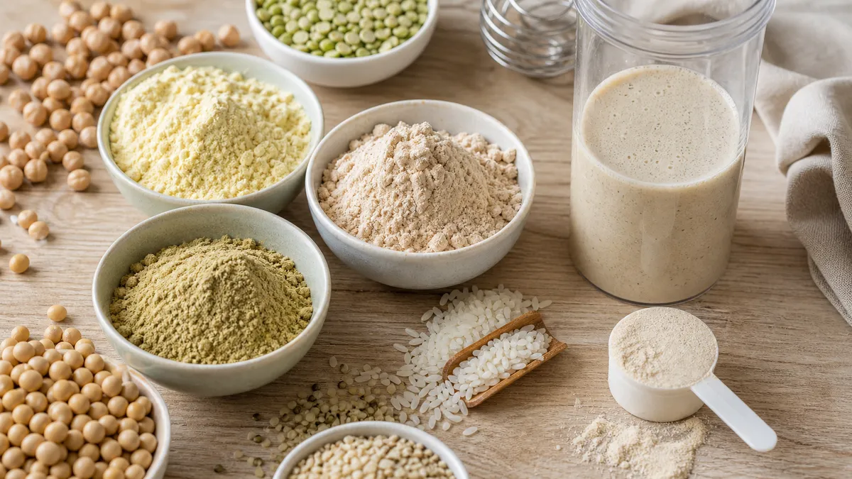 Sélection de protéines végétales vegan